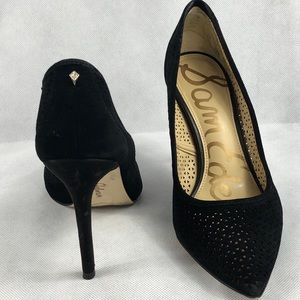 Sam Edelman 5.5 black perforated heels.